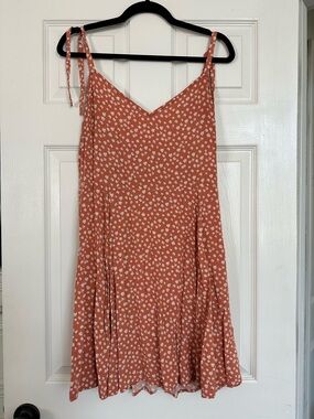 GAP Rust Floral Tie-Shoulder Mini Dress